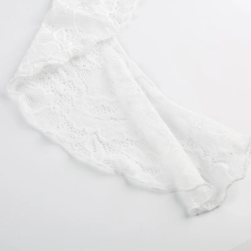Coquette Lace Ruffle Mini Skirt