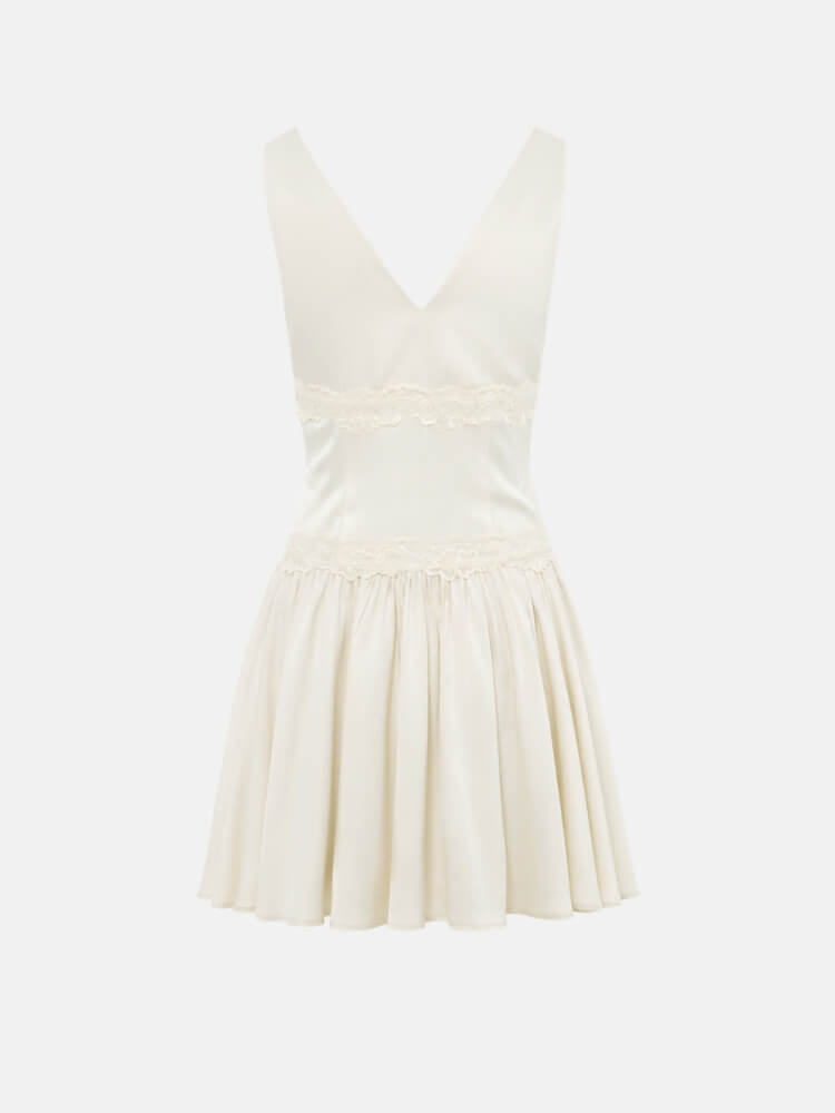 Coquette Lace Trim Mini Dress
