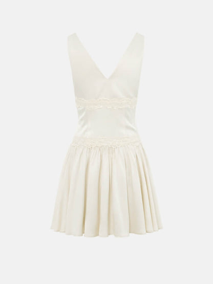 Coquette Lace Trim Mini Dress