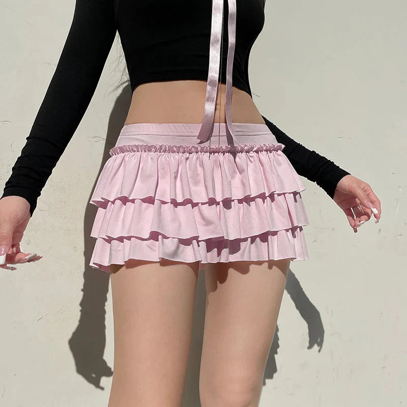 Layered Bow Mini Skort