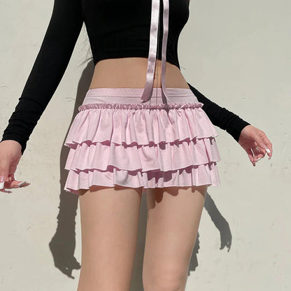 Layered Bow Mini Skort
