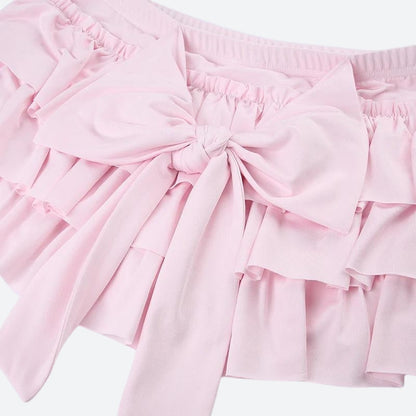 Layered Bow Mini Skort