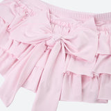 Layered Bow Mini Skort