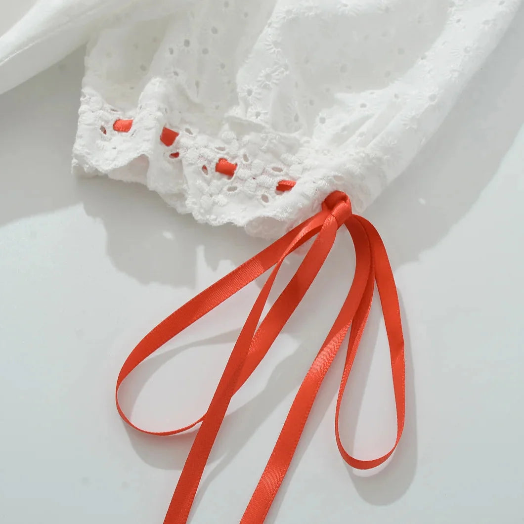 Coquette Ribbon Tie Mini Dress