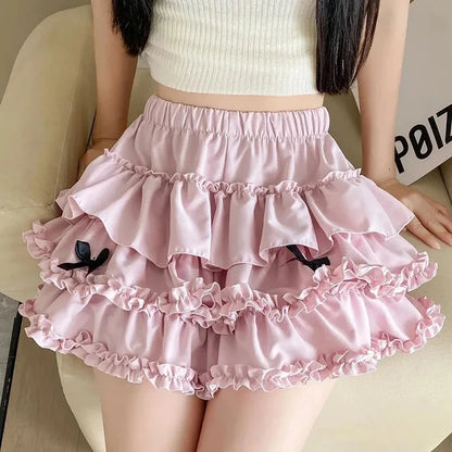 Coquette Ruffle Layered Mini Skirt