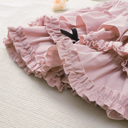 Coquette Ruffle Layered Mini Skirt