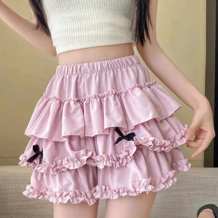 Coquette Ruffle Layered Mini Skirt