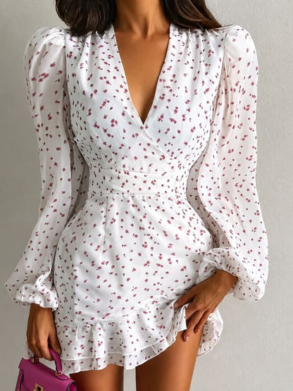 Coquette Ruffle Mini Dress