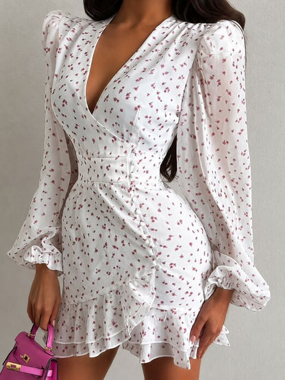 Coquette Ruffle Mini Dress