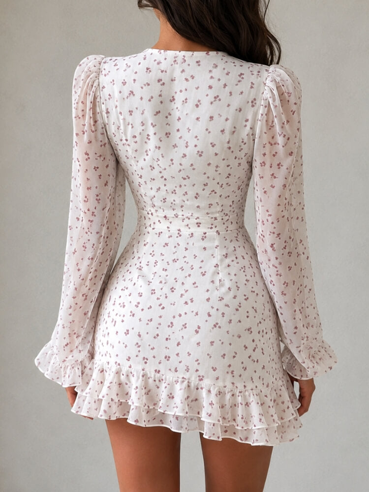 Coquette Ruffle Mini Dress