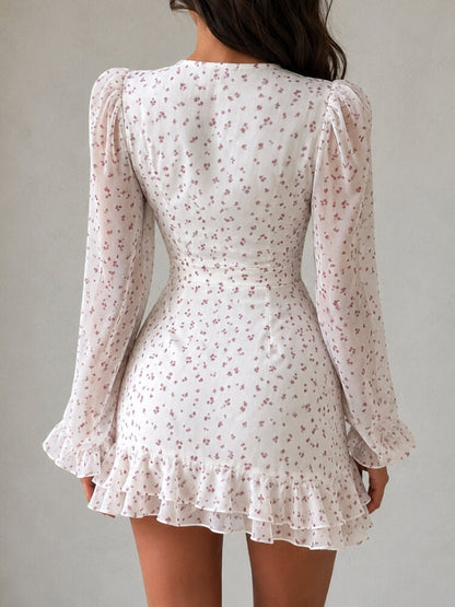 Coquette Ruffle Mini Dress