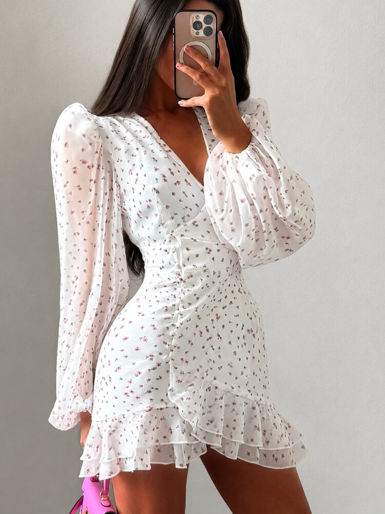 Coquette Ruffle Mini Dress