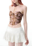 Ruffled Lace Mini Skirt