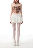 Ruffled Lace Mini Skirt