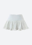 Ruffled Lace Mini Skirt