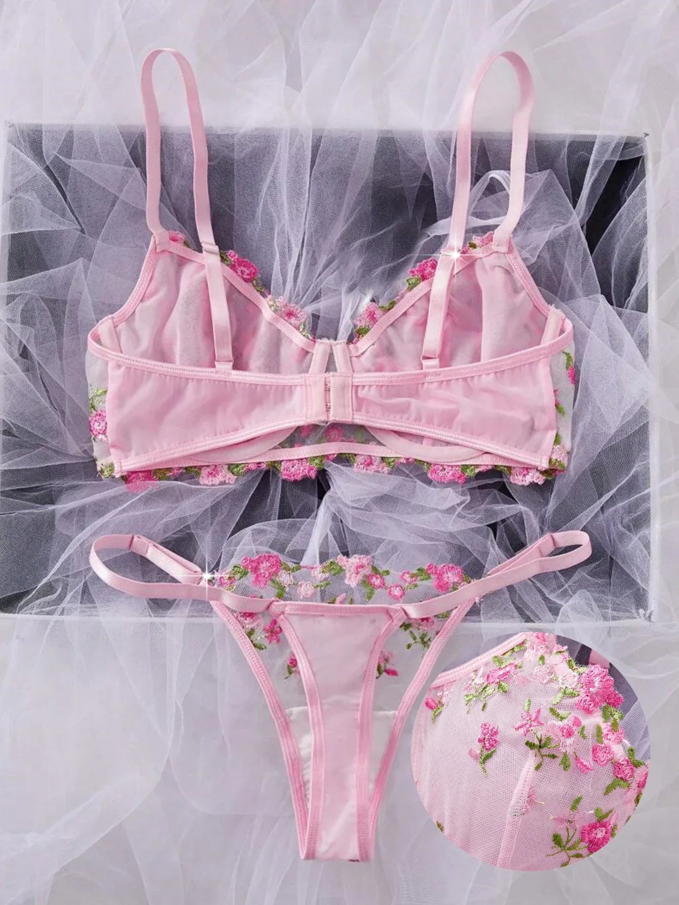 Coquette Sheer Lingerie Set