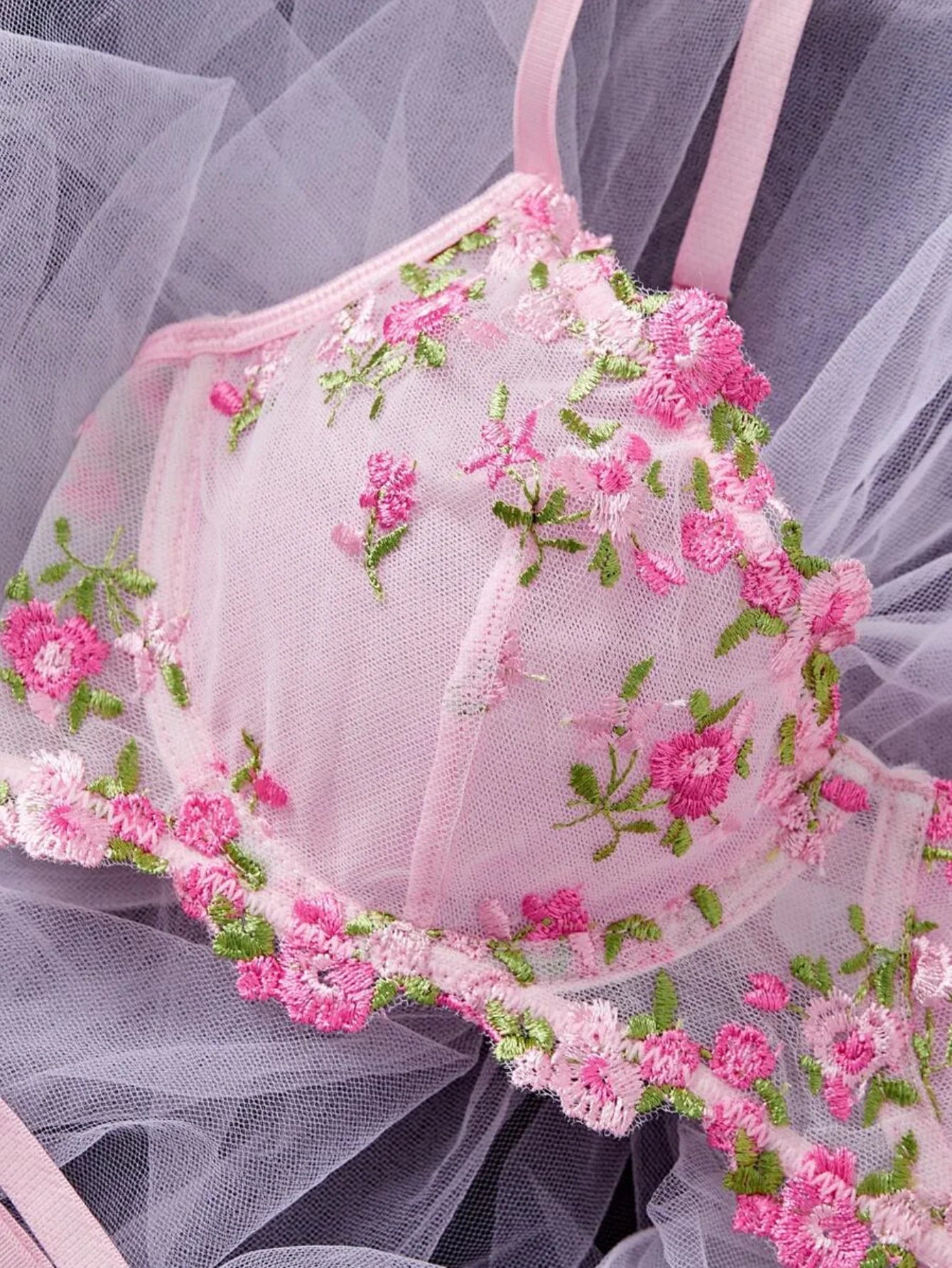 Coquette Sheer Lingerie Set