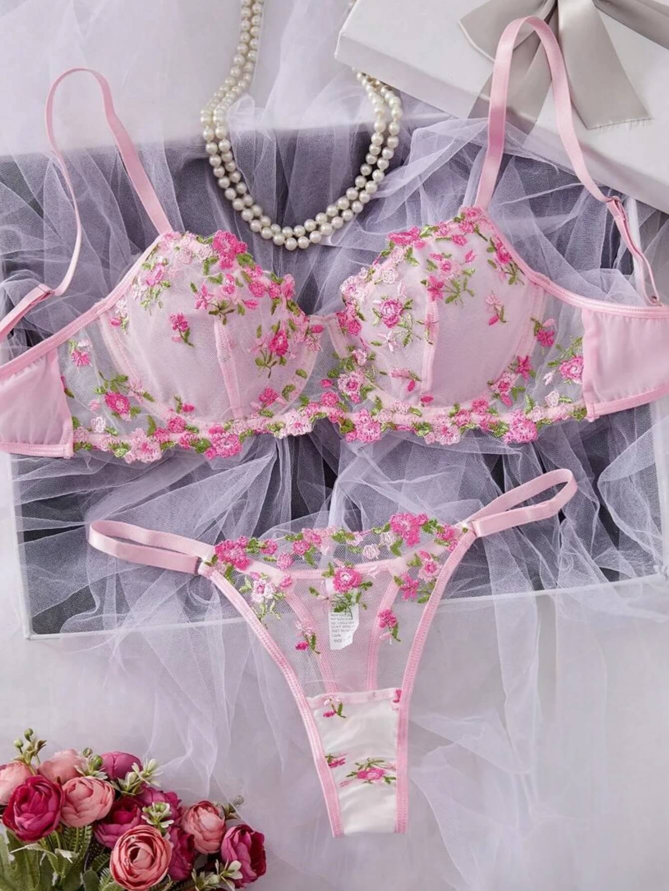 Coquette Sheer Lingerie Set