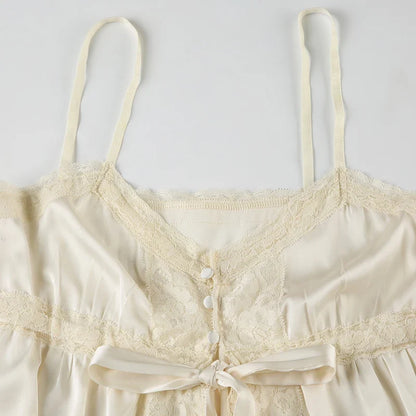 Coquette Split Front Lace Top