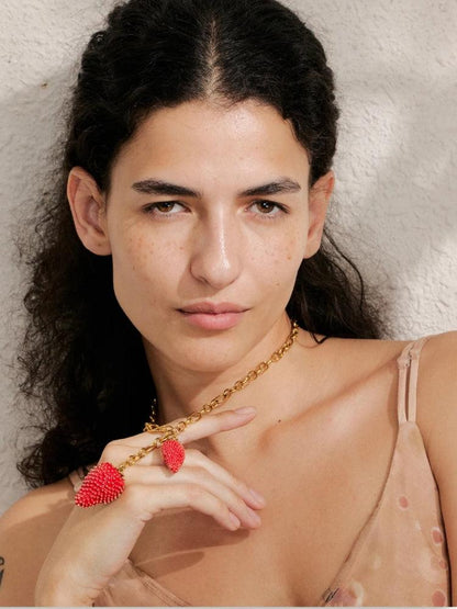 Coquette Strawberry Necklace