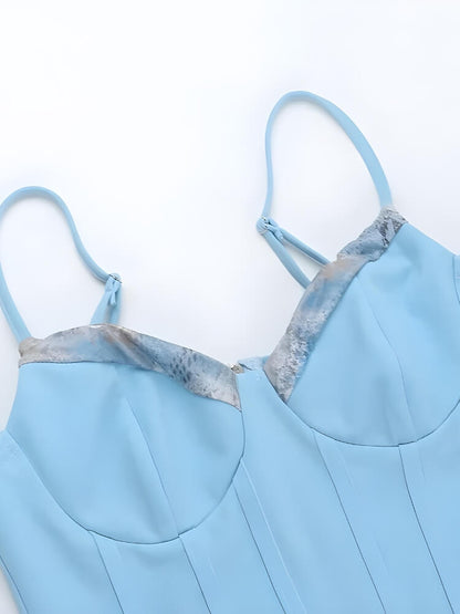Corset & Ruffle Skirt Two Piece Set