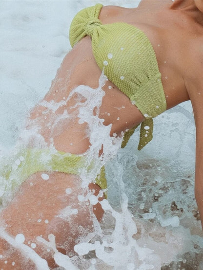 Crinkle Knot Bikini Set