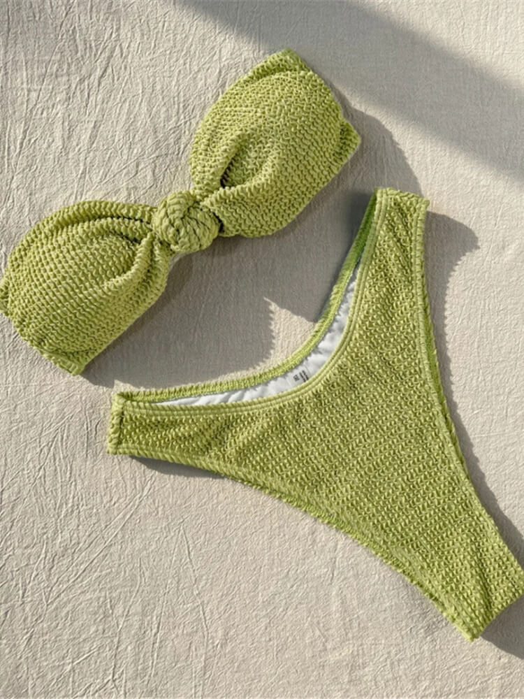 Crinkle Knot Bikini Set