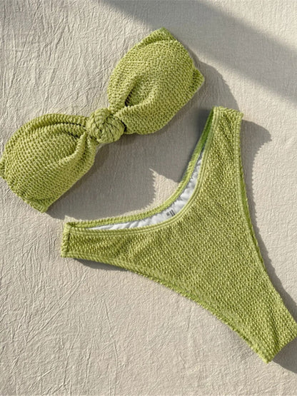 Crinkle Knot Bikini Set