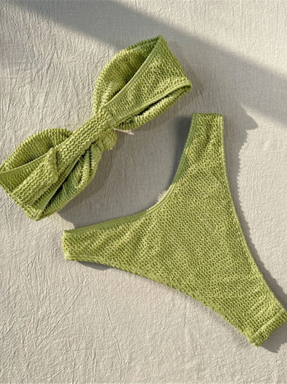 Crinkle Knot Bikini Set