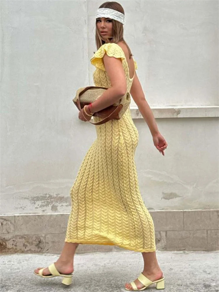 Crochet Midi Dress