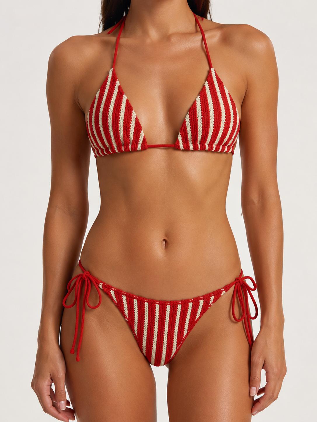 Crochet Three Piece Bikini Set