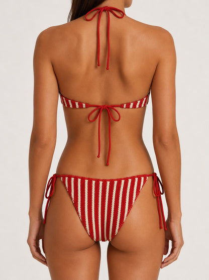 Crochet Three Piece Bikini Set