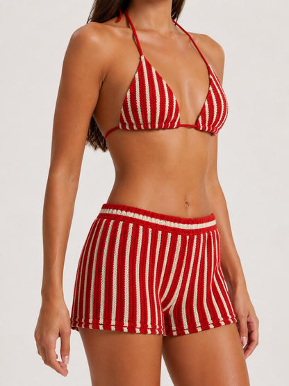 Crochet Three Piece Bikini Set