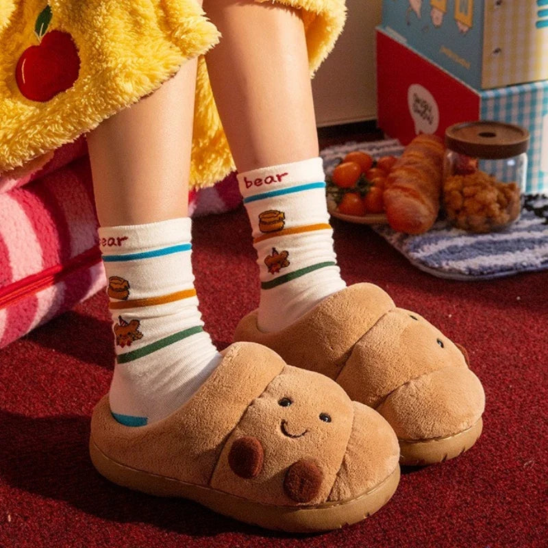 Croissant Fluffy Slippers