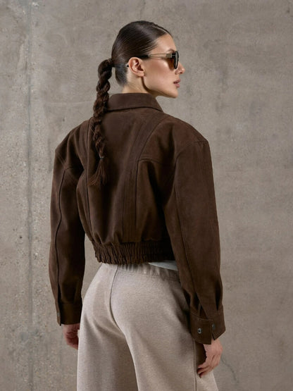 Cropped Suede Jacket
