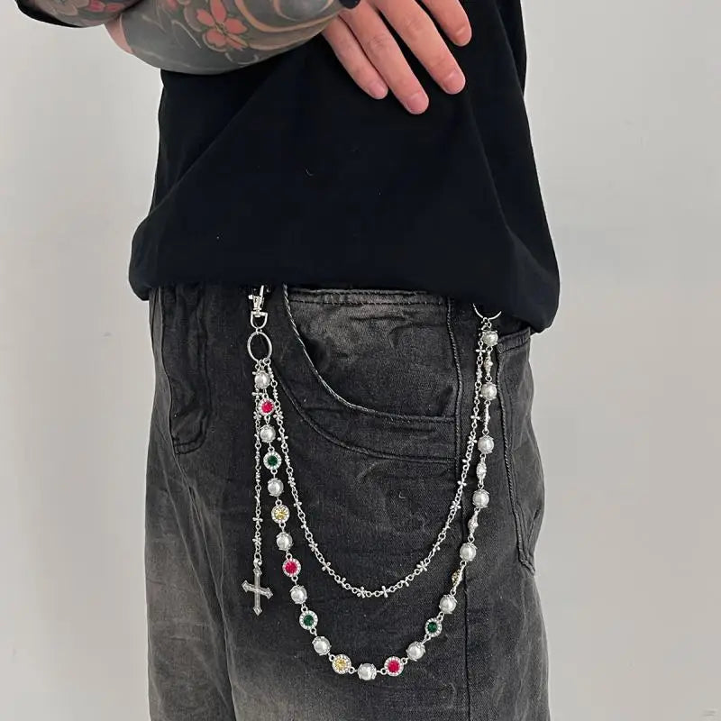 Cross Charm Waist Chain