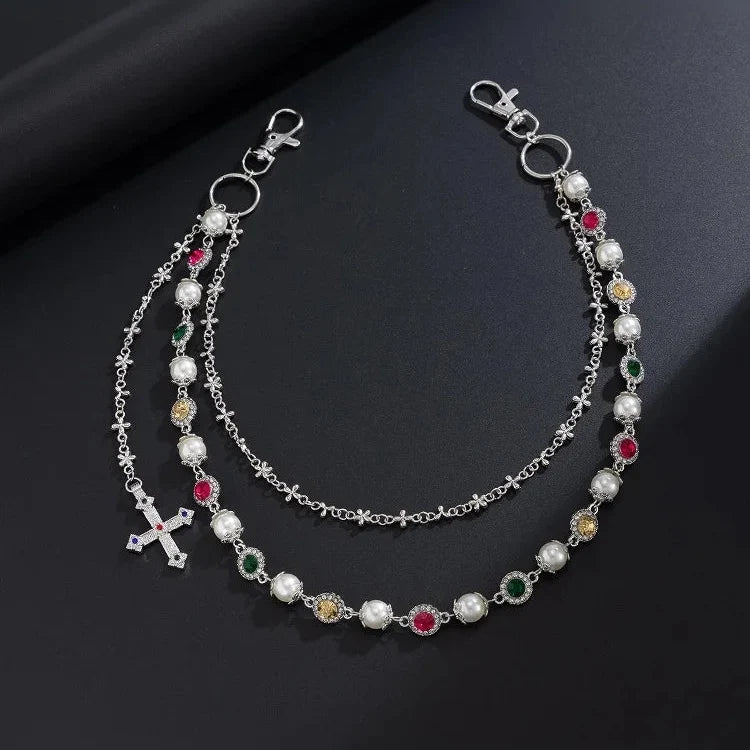 Cross Charm Waist Chain