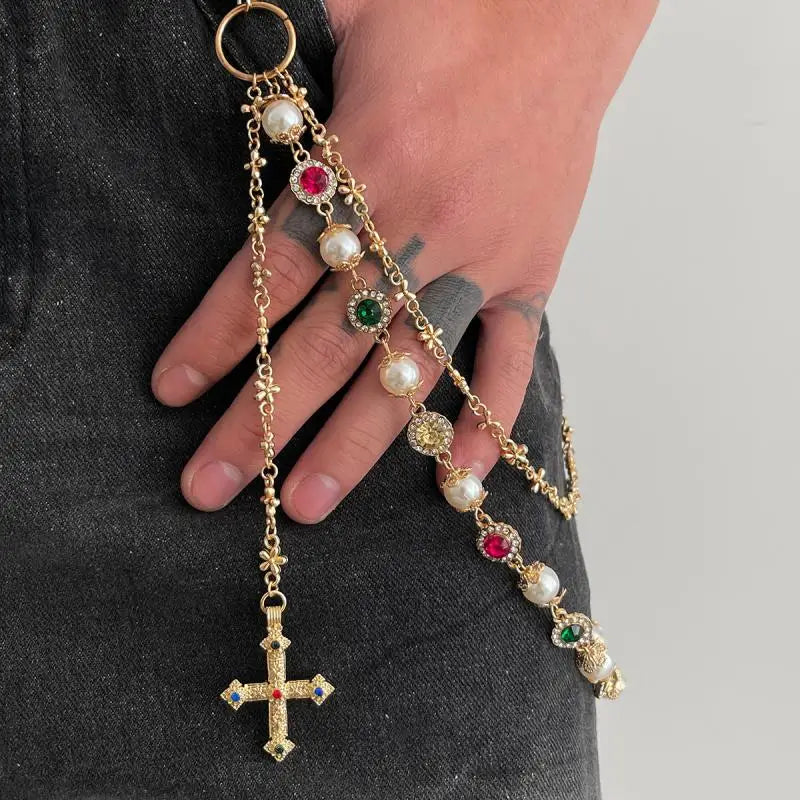 Cross Charm Waist Chain