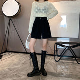 High Waist Corduroy Shorts