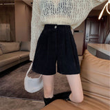 High Waist Corduroy Shorts