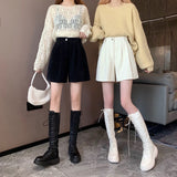 High Waist Corduroy Shorts