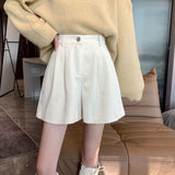 High Waist Corduroy Shorts