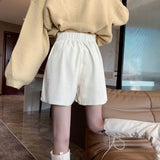High Waist Corduroy Shorts