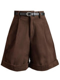 Dark Academia High-Waisted Shorts
