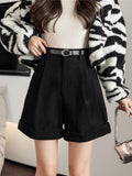Dark Academia High-Waisted Shorts
