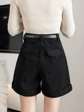 Dark Academia High-Waisted Shorts