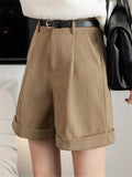 Dark Academia High-Waisted Shorts