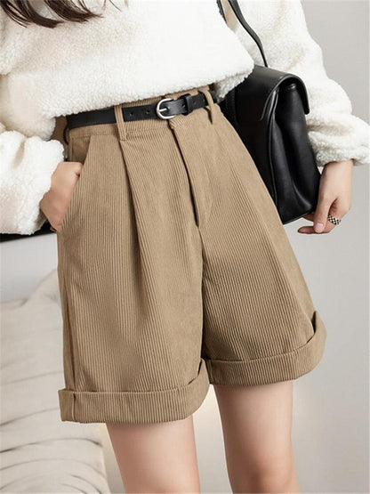 Dark Academia High-Waisted Shorts