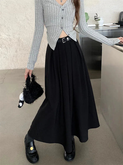 Elegant Dark Academia Midi Skirt for Stylish Outfits