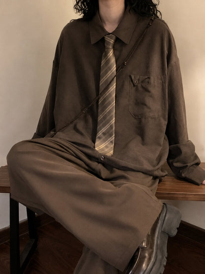 Dark Academia Oversized Shirt